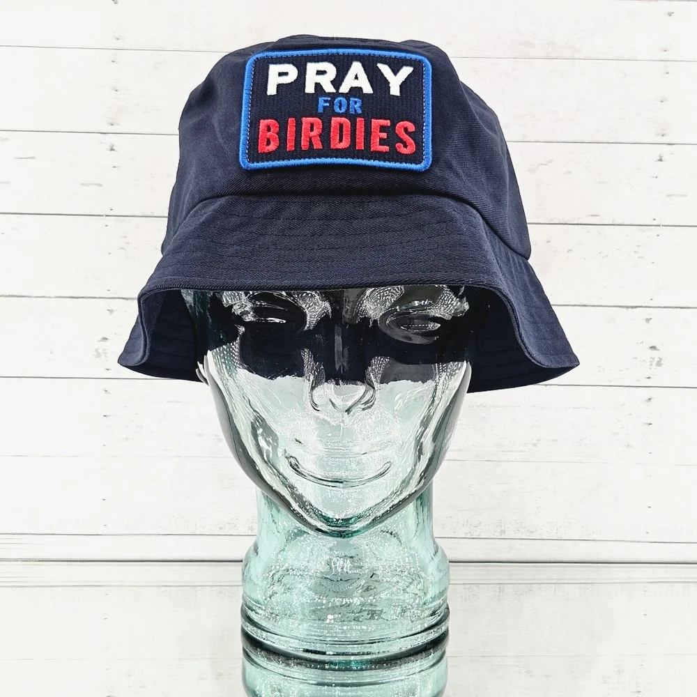 G/FORE Hat Bucket Hat Twilight Blue Pray For Birdies 100% Cotton Golf Hat Gift